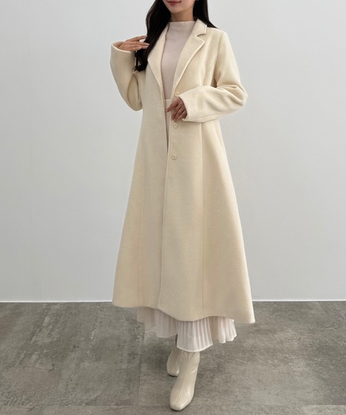 CENEA（セネア）の「ウエストシェイプシングルチェスターコート（チェスターコート・レディース・ブラウン/チャコール/アイボリー/ブラック・SMALL/MEDIUM/LARGE/X-LARGE）」の11枚目の写真