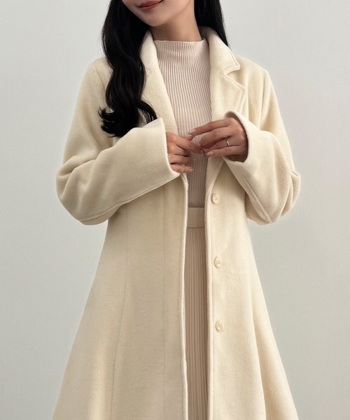 CENEA（セネア）の「ウエストシェイプシングルチェスターコート（チェスターコート・レディース・ブラウン/チャコール/アイボリー/ブラック・SMALL/MEDIUM/LARGE/X-LARGE）」の12枚目の写真