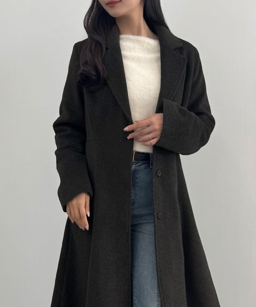 CENEA（セネア）の「ウエストシェイプシングルチェスターコート（チェスターコート・レディース・ブラウン/チャコール/アイボリー/ブラック・SMALL/MEDIUM/LARGE/X-LARGE）」の16枚目の写真