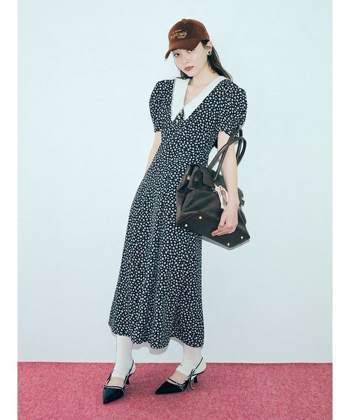 LILY BROWN（リリーブラウン）の「エンブロイダリーロゴキャップ（キャップ・レディース・ブラウン/ピンク/チェック・F）」の5枚目の写真