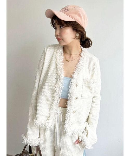 LILY BROWN（リリーブラウン）の「エンブロイダリーロゴキャップ（キャップ・レディース・ブラウン/ピンク/チェック・F）」の20枚目の写真