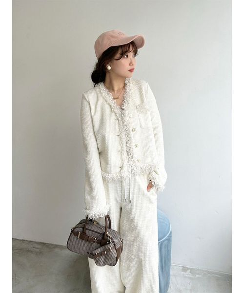 LILY BROWN（リリーブラウン）の「エンブロイダリーロゴキャップ（キャップ・レディース・ブラウン/ピンク/チェック・F）」の21枚目の写真