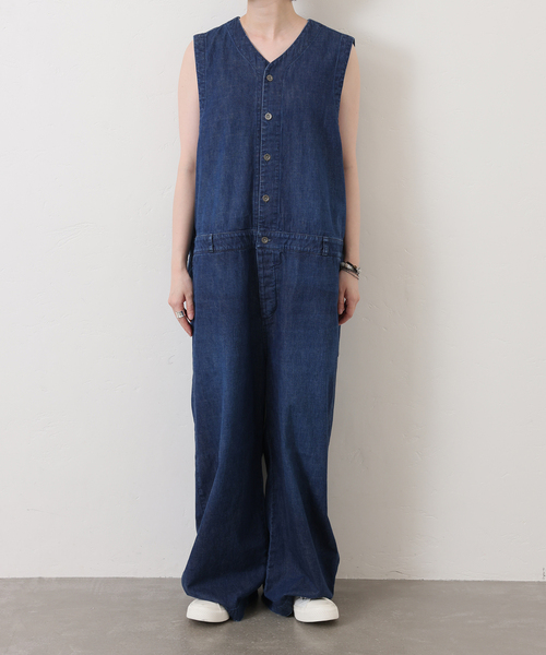 ダークデニム オールインワン GISELe 10月号掲載】atelier SOMETHING/アトリエサムシング W