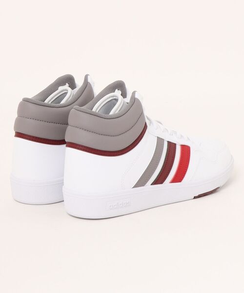 adidas(アディダス)の「【adidas】HOOPS 4.0 MID(スニーカー・メンズ・ホワイト×グレー・25.5cm/26.0cm/26.5cm/27.0cm/27.5cm/28.0cm/29.0cm)」の2枚目の写真