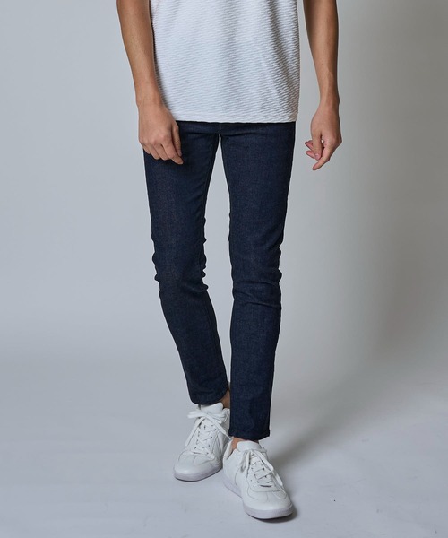 TETE HOMME（テットオム）の「テーパードスキニーデニム（デニムパンツ・メンズ・ネイビー・マルチサイズ）」の4枚目の写真