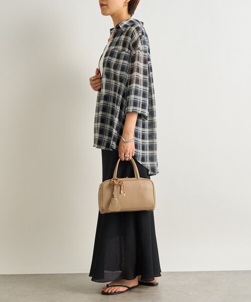 un dix cors（アンディコール）の「《こなれ感をプラス》袖リブシアーチェックシャツ（シャツ/ブラウス・レディース・ブラウン/レッド/ブラック・FREE）」の7枚目の写真