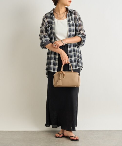 un dix cors（アンディコール）の「《こなれ感をプラス》袖リブシアーチェックシャツ（シャツ/ブラウス・レディース・ブラウン/レッド/ブラック・FREE）」の9枚目の写真