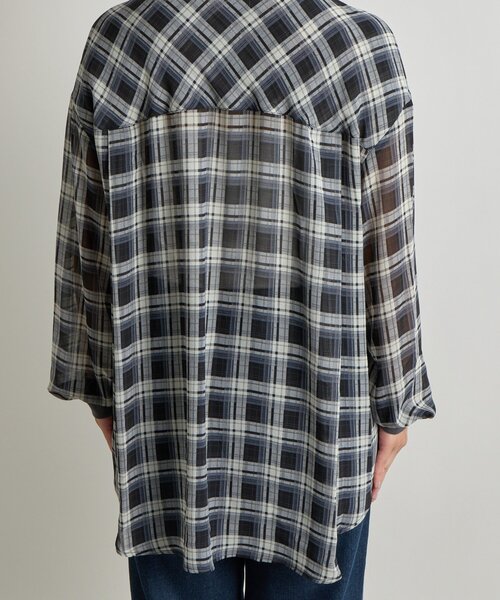 un dix cors（アンディコール）の「《こなれ感をプラス》袖リブシアーチェックシャツ（シャツ/ブラウス・レディース・ブラウン/レッド/ブラック・FREE）」の16枚目の写真