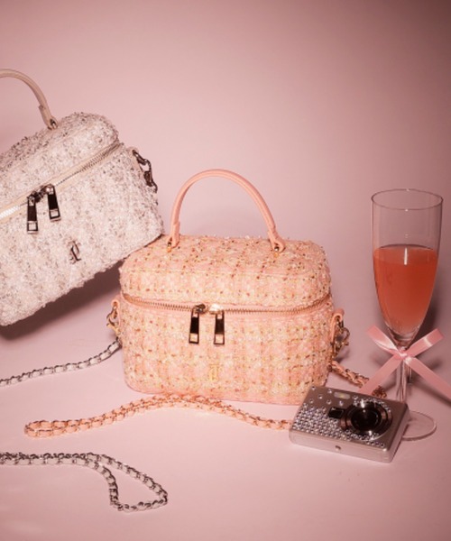 セール】◇ツイードキルティングバニティ（ショルダーバッグ）｜JILL