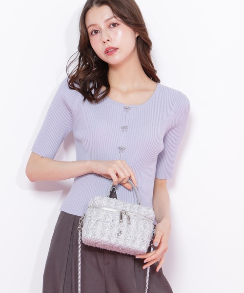 JILL by JILL STUART(ジルバイジルスチュアート)の「◇ツイードキルティングバニティ(ショルダーバッグ・レディース・ピンク系その他/ブルー系その他・FREE)」の8枚目の写真