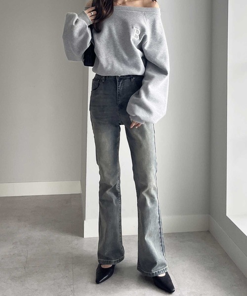 nelliy.(ネルリー)の「オリジナルパッチストレッチフレアデニムパンツ(デニムパンツ・レディース・インディゴブルー/ブルー・MEDIUM/LARGE)」の22枚目の写真