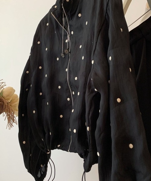 ｽﾀﾝﾄﾞｶﾗｰ水玉ｼﾞｯﾌﾟｱｯﾌﾟｼﾞｬｹｯﾄ