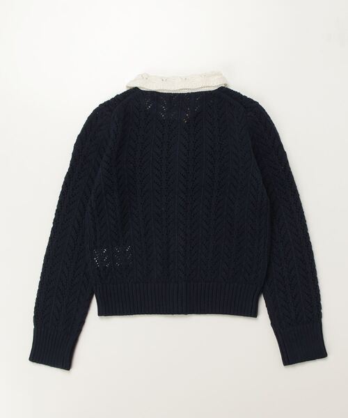 POLO RALPH LAUREN CHILDRENSWEAR(ポロ ラルフ ローレン チルドレンズウェア)の「ポインテールニット コットン カーディガン(カーディガン/ボレロ・キッズ・ネイビー系1・XL/M/L/S)」の2枚目の写真