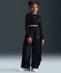 NIKE（ナイキ）の「ナイキ スポーツウェア ガールズ ウーブン パンツ / Nike Sportswear Girls' Woven Pants HQ9460-010 Black（その他パンツ・キッズ）」