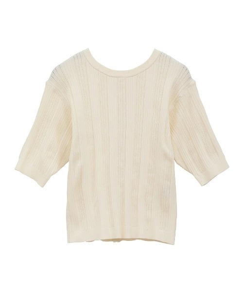 CLANE（クラネ）の「CLANE/クラネ/W FACE RIB KNIT CARDIGAN（カーディガン/ボレロ・レディース・ブラック/アイボリー・1）」の3枚目の写真