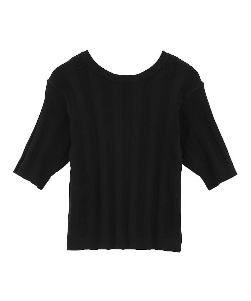 CLANE（クラネ）の「CLANE/クラネ/W FACE RIB KNIT CARDIGAN（カーディガン/ボレロ・レディース・ブラック/アイボリー・1）」の9枚目の写真