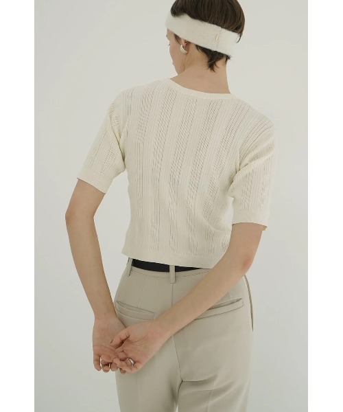 CLANE（クラネ）の「CLANE/クラネ/W FACE RIB KNIT CARDIGAN（カーディガン/ボレロ・レディース・ブラック/アイボリー・1）」の17枚目の写真