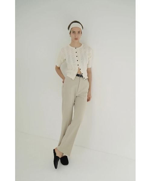 CLANE（クラネ）の「CLANE/クラネ/W FACE RIB KNIT CARDIGAN（カーディガン/ボレロ・レディース・ブラック/アイボリー・1）」の18枚目の写真