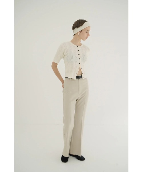 CLANE（クラネ）の「CLANE/クラネ/W FACE RIB KNIT CARDIGAN（カーディガン/ボレロ・レディース・ブラック/アイボリー・1）」の19枚目の写真