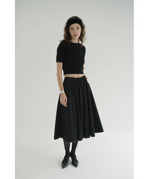 CLANE（クラネ）の「CLANE/クラネ/W FACE RIB KNIT CARDIGAN（カーディガン/ボレロ・レディース・ブラック/アイボリー・1）」の22枚目の写真