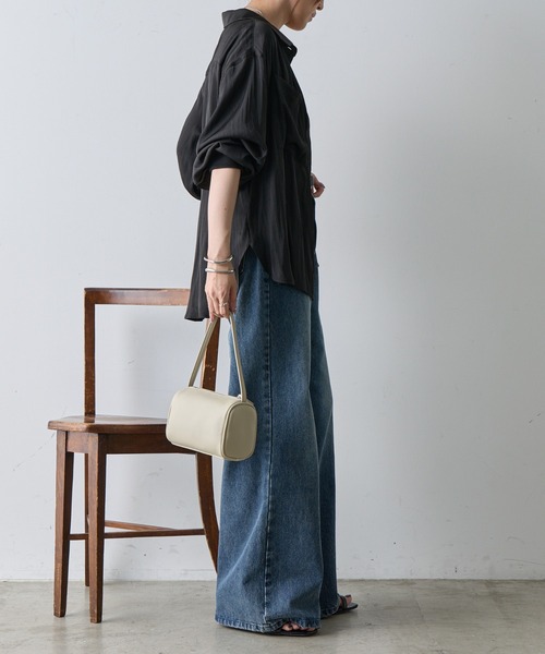 COLONY 2139（コロニートゥーワンスリーナイン）の「エステルワッシャー袖リブシャツ（シャツ/ブラウス・レディース・ブラック/ホワイト/ブラウン・FREE）」の18枚目の写真