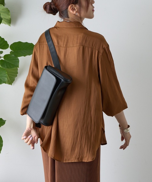 COLONY 2139（コロニートゥーワンスリーナイン）の「エステルワッシャー袖リブシャツ（シャツ/ブラウス・レディース・ブラック/ホワイト/ブラウン・FREE）」の21枚目の写真