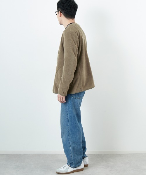 DANTON/ダントン] フリース ノーカラージャケット（ノーカラー