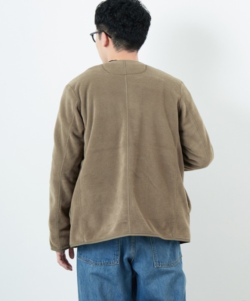 DANTON/ダントン] フリース ノーカラージャケット（ノーカラー