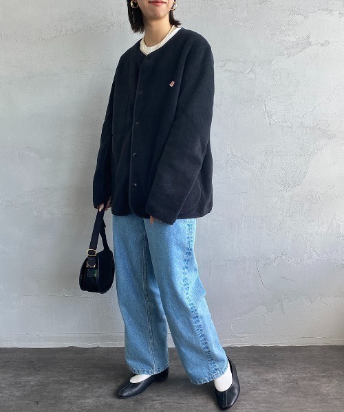 DANTON（ダントン）の「[DANTON/ダントン] フリース ノーカラージャケット（ノーカラージャケット・レディース・グレイッシュベージュ/ブラック/カーキ・44/42/40/38）」の5枚目の写真