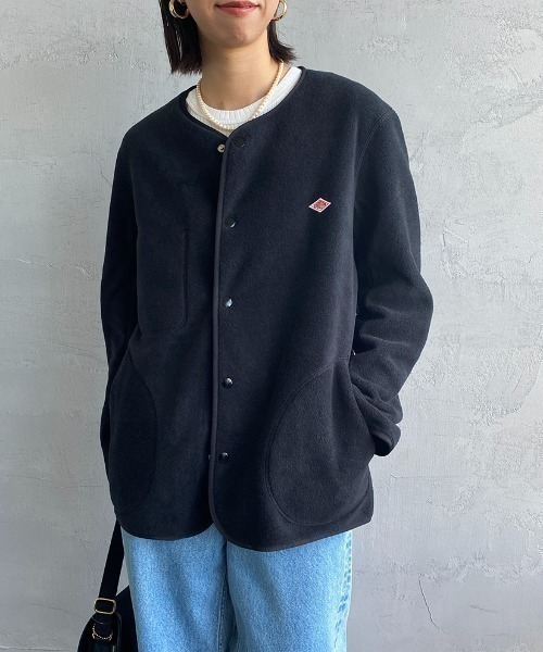 DANTON（ダントン）の「[DANTON/ダントン] フリース ノーカラージャケット（ノーカラージャケット・レディース・グレイッシュベージュ/ブラック/カーキ・44/42/40/38）」の15枚目の写真