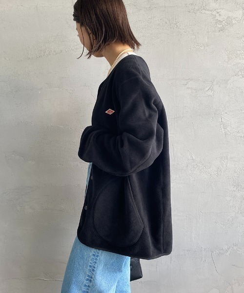 DANTON/ダントン] フリース ノーカラージャケット（ノーカラー