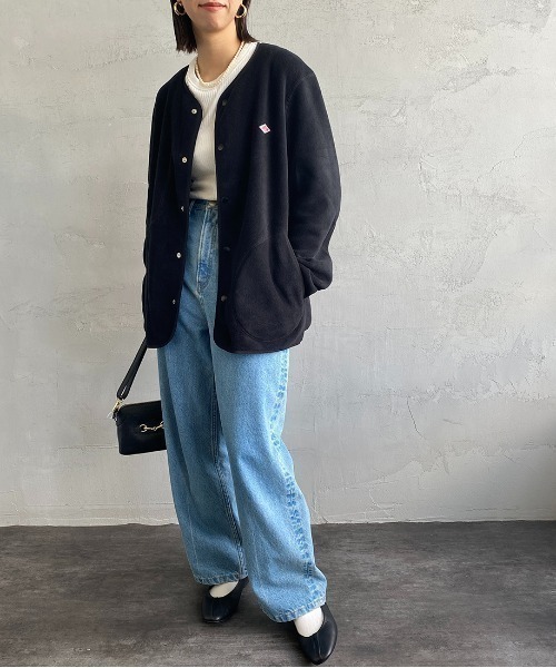 DANTON（ダントン）の「[DANTON/ダントン] フリース ノーカラージャケット（ノーカラージャケット・レディース・グレイッシュベージュ/ブラック/カーキ・44/42/40/38）」の21枚目の写真