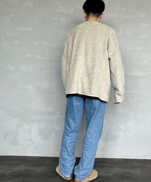 DANTON/ダントン] フリース ノーカラージャケット（ノーカラー