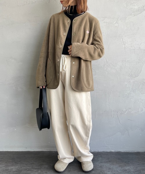 DANTON/ダントン] フリース ノーカラージャケット（ノーカラー