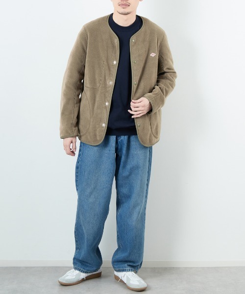 DANTON/ダントン] フリース ノーカラージャケット（ノーカラー