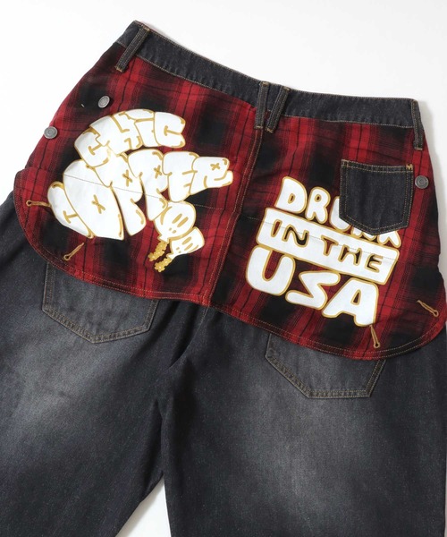 FR2月桃 \"Contrast stitch\"Wide Pants　バギーパンツ Contrast stitch Wide Pants – #FR2