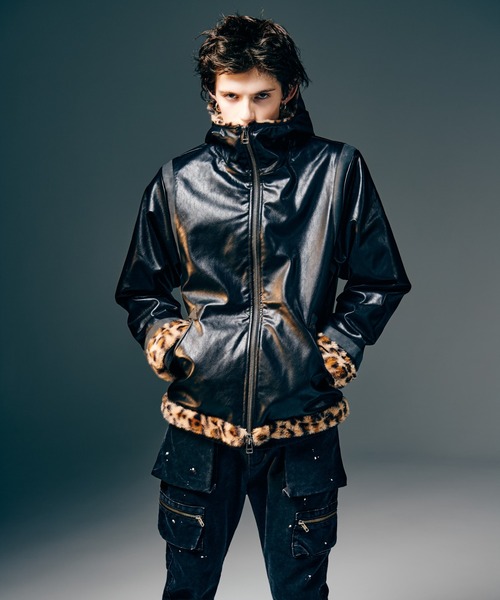 glamb(O)Synth Mouton Hooded Jacket / VZ[gt[fbhWPbg([gR[g)