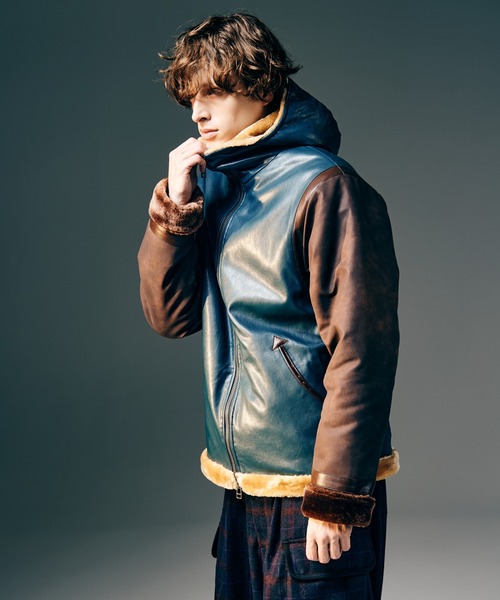 Synth Mouton Hooded Jacket / シンセムートンフーデッドジャケット