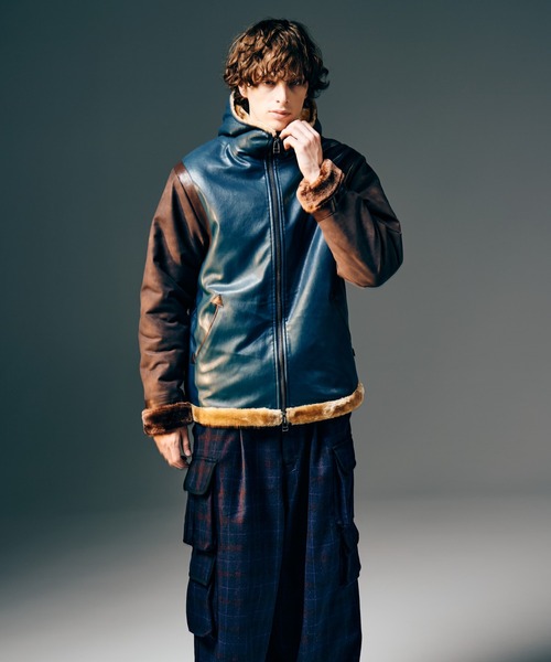 Synth Mouton Hooded Jacket / シンセムートンフーデッドジャケット