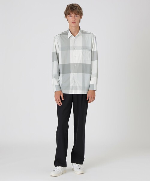 BLACK LABEL CRESTBRIDGE(ブラックレーベル・クレストブリッジ)の「トリコットクレストブリッジチェックシャツ(シャツ/ブラウス・メンズ・ホワイト系その他/ネイビー・M/L/S/XL)」の3枚目の写真