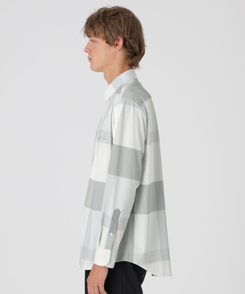 BLACK LABEL CRESTBRIDGE(ブラックレーベル・クレストブリッジ)の「トリコットクレストブリッジチェックシャツ(シャツ/ブラウス・メンズ・ホワイト系その他/ネイビー・M/L/S/XL)」の4枚目の写真