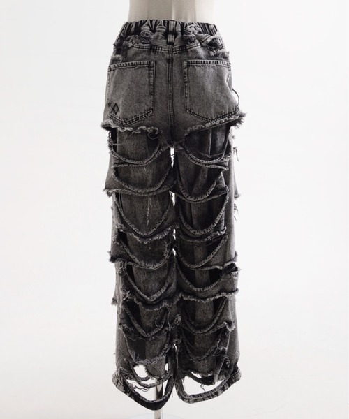 セール】『REFLEM/レフレム』レイヤードクラッシュデニムパンツ