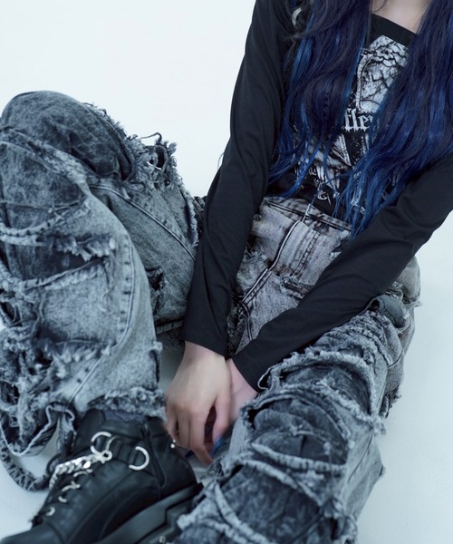 REFLEM/レフレム』レイヤードクラッシュデニムパンツ（デニムパンツ