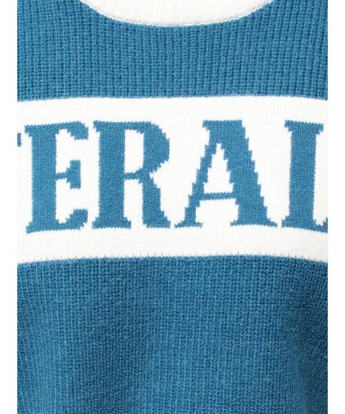 GYDA（ジェイダ）の「LITERALLYボーダーショートニットトップス（ニット/セーター・レディース・レッド/ブラック/ブルー・FREE）」の14枚目の写真