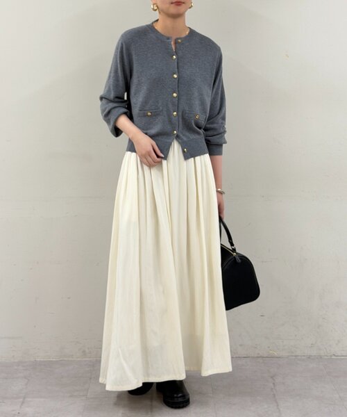 LOUNGEDRESS（ラウンジドレス）の「ウールカシミヤニットカーデ（ニット/セーター・レディース・グレー/ブルー/ブラウン/ピンク・FREE）」の13枚目の写真