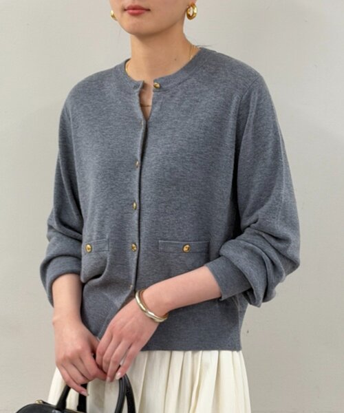 LOUNGEDRESS（ラウンジドレス）の「ウールカシミヤニットカーデ（ニット/セーター・レディース・グレー/ブルー/ブラウン/ピンク・FREE）」の16枚目の写真