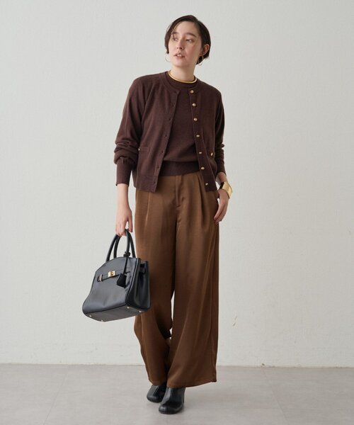 LOUNGEDRESS（ラウンジドレス）の「ウールカシミヤニットカーデ（ニット/セーター・レディース・グレー/ブルー/ブラウン/ピンク・FREE）」の19枚目の写真