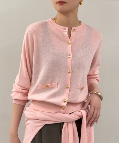 LOUNGEDRESS（ラウンジドレス）の「ウールカシミヤニットカーデ（ニット/セーター・レディース・グレー/ブルー/ブラウン/ピンク・FREE）」の10枚目の写真