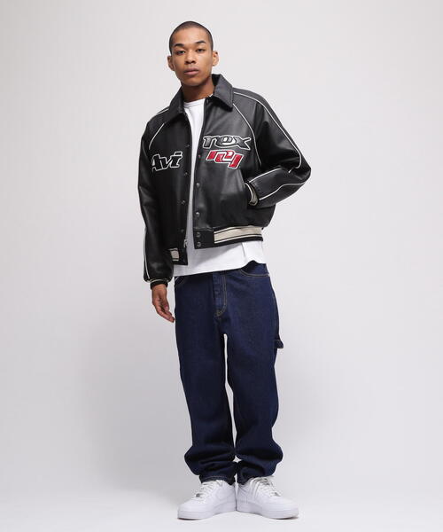 AVIREX（アヴィレックス）の「COW LOGO VARSITY JACKET / カウ ロゴ バーシティジャケット / AVIREX / アヴィレックス（スタジャン・メンズ・ネイビー/ブラック/レッド・X-LARGE/LARGE/MEDIUM/XX-LARGE）」の6枚目の写真