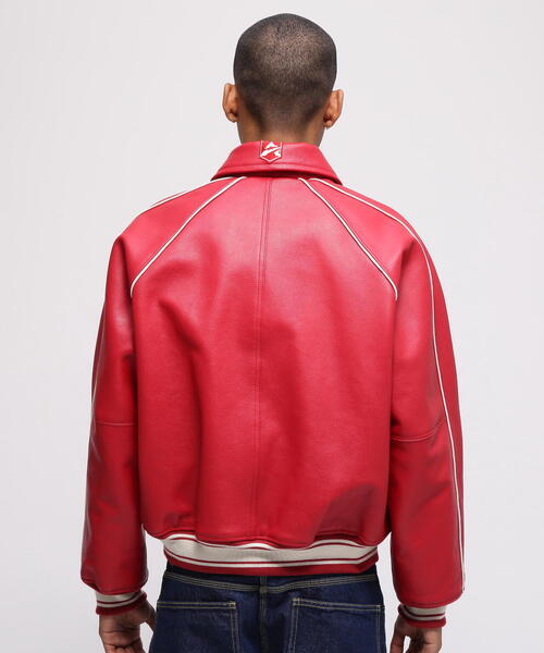 AVIREX（アヴィレックス）の「COW LOGO VARSITY JACKET / カウ ロゴ バーシティジャケット / AVIREX / アヴィレックス（スタジャン・メンズ・ネイビー/ブラック/レッド・X-LARGE/LARGE/MEDIUM/XX-LARGE）」の15枚目の写真